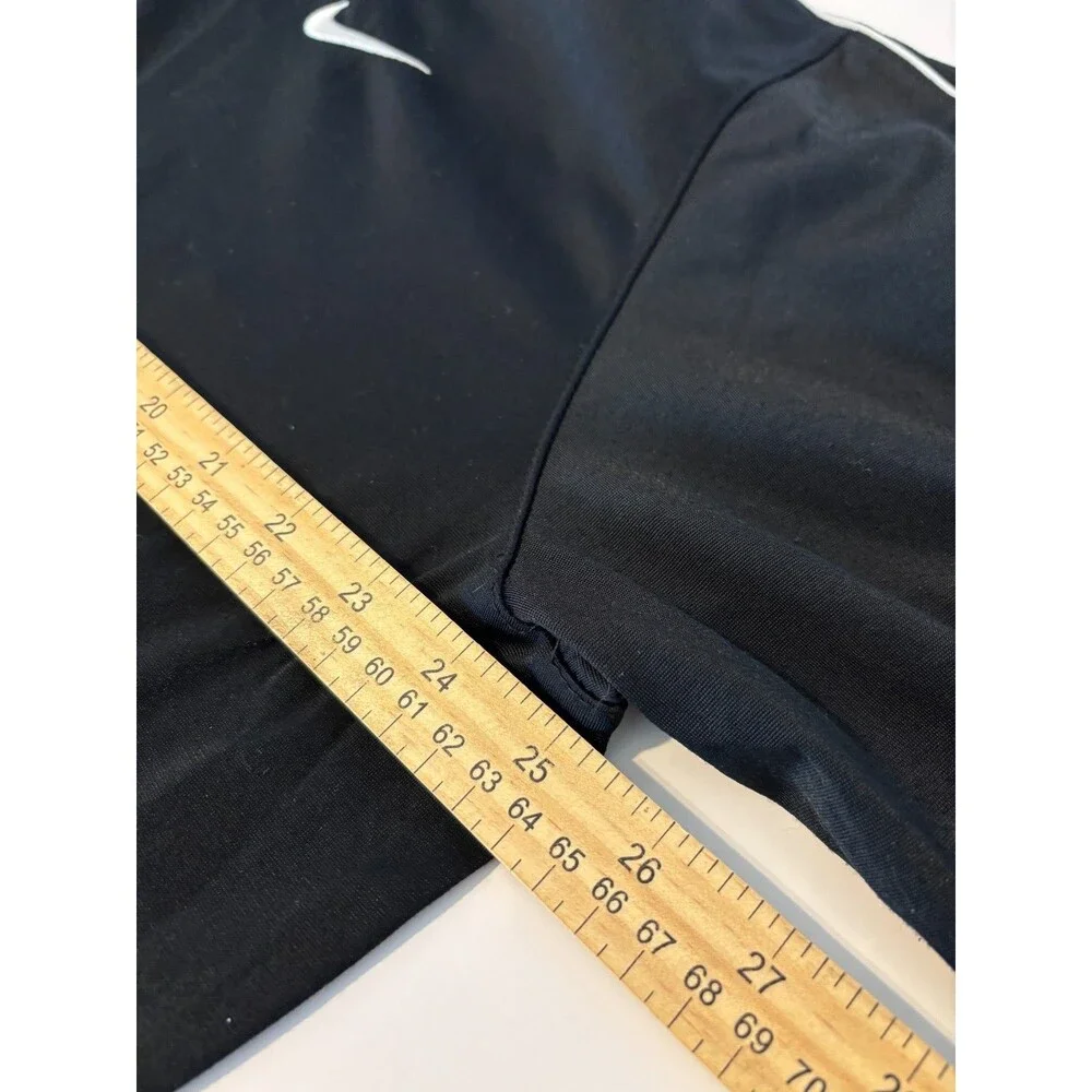 Vintage Nike Track Jacket  Mens L Black Full Zip Swoosh Logo Long Sleeve Jogging